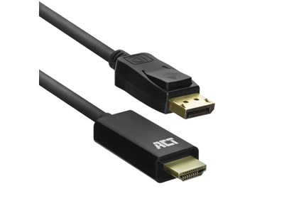 [AC7550] ACT câble vidéo et adaptateur 1,8 m DisplayPort HDMI Type A (Standard) Noir